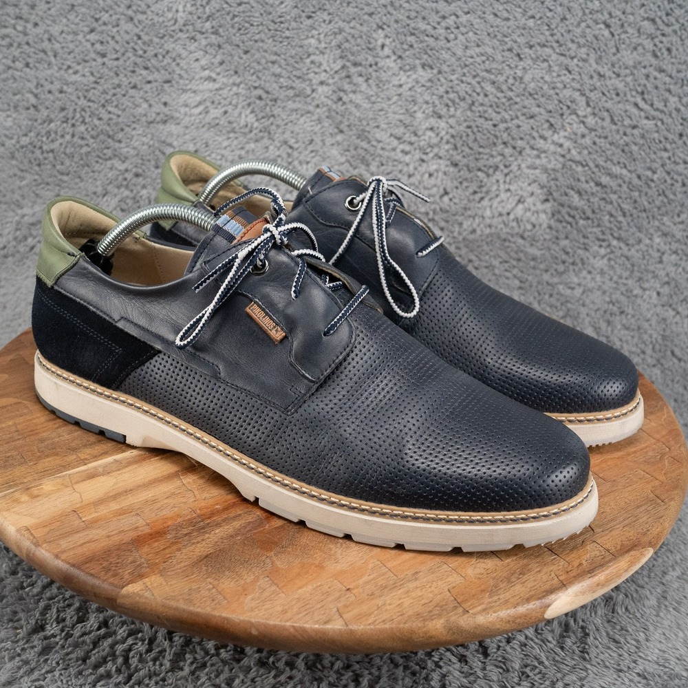 Pikolinos Olvera M8A-4222C1 Lace-Up Shoes Blue Leather Men's US 12 (EU 45)